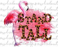 Stand Tall Flamingo Leopard Print
