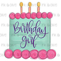 Birthday Girl Cake Candles