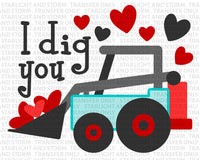 Valentine's Day I Dig You Truck