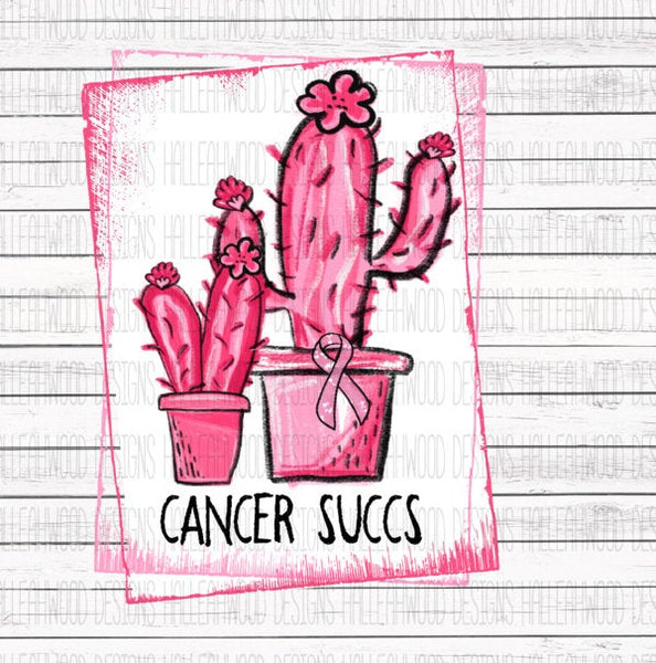Cancer Sucks Cactus Pink Ribbon
