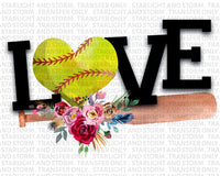 Love Softball Mom Floral