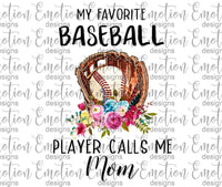 Floral Baseball Mom