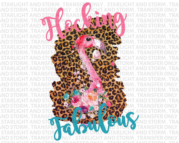 Flocking Fabulous Flamingo Leopard Print
