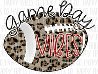 Football Cheetah Game Day Vibes – Black and Red