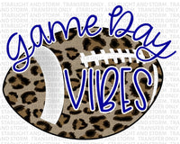 Football Cheetah Game Day Vibes – Blue