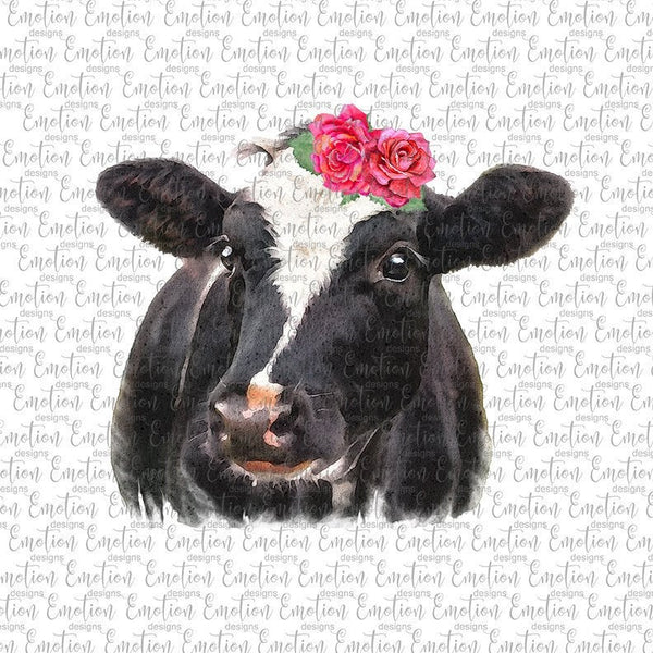 Floral Cow Watercolor