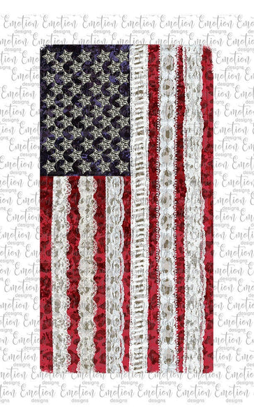 USA Flag Leopard and Lace