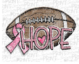 Football Hope Pink Ribbon Cancer