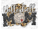 Volleyball Mom Leopard Print