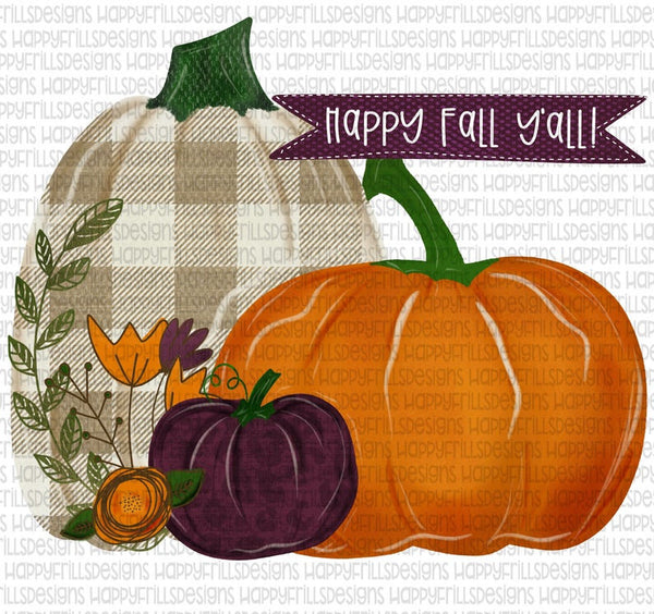 Happy Fall Y'all Pumpkins #1