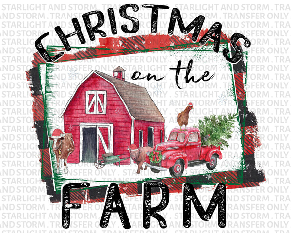 Christmas on the Farm Plaid Barn
