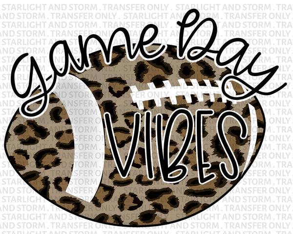 Football Cheetah Game Day Vibes – Black